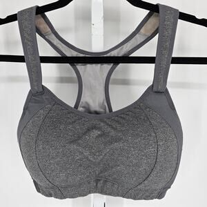 Womens Sz 38C Medium Impact Sports Bra Lightly Padded Gray